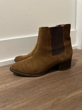 Frye Brown Suede Chelsea Ankle Boots